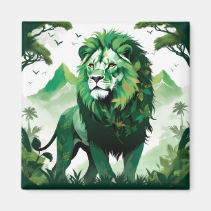 Aimant Lion Faune Animal Nature Environnement Jungle Art