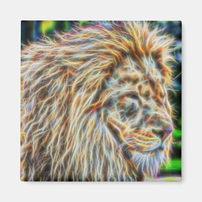 Aimant Lion fractal (Devant)