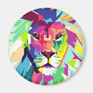 Aimant Lion   Pop Art