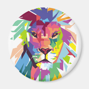 Aimant Lion Pop Art