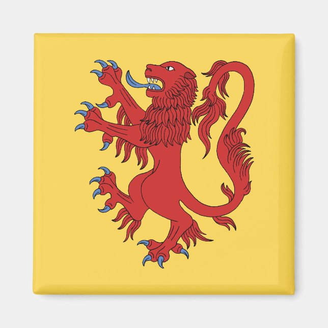 Aimant Lion Rampant Gules (Devant)