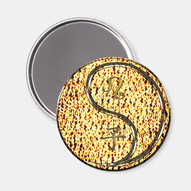 Aimant Lion & Rat de feu (Recto/Verso)