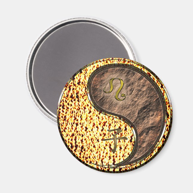 Aimant Lion & Rat de terre (Recto/Verso)