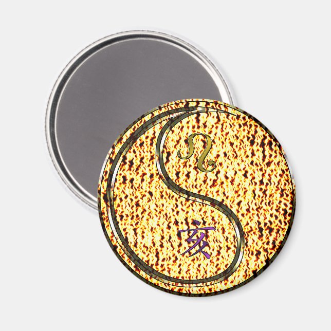 Aimant Lion & Sanglier de feu (Recto/Verso)