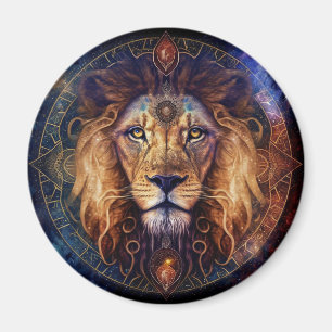 Aimant Lion Spirit Mandala Art Visionnaire