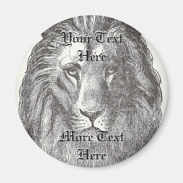 Aimant Lion vintage (Devant)
