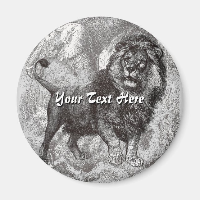Aimant Lion vintage (Devant)