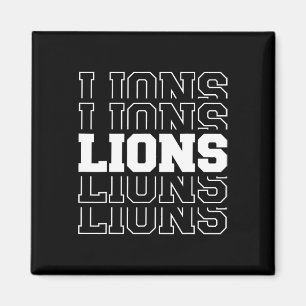Aimant Lions Football Spirit École Mascotte Jeu Jour Ense