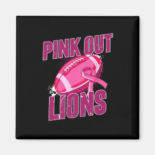 Aimant Lions Pink Out Football S'attaquer au cancer du se