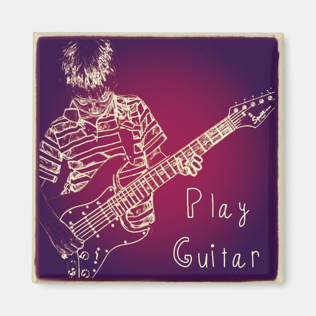Aimant Lire l'aimant de guitare (Devant)