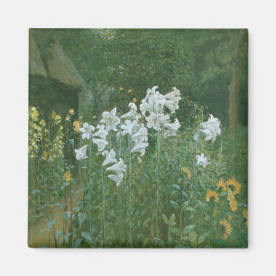 Aimant Lis de Madonna dans un jardin
