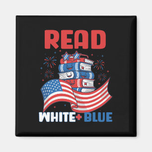 Aimant Lisez Livre Blanc Et Bleu Bookish 250e Anniversair