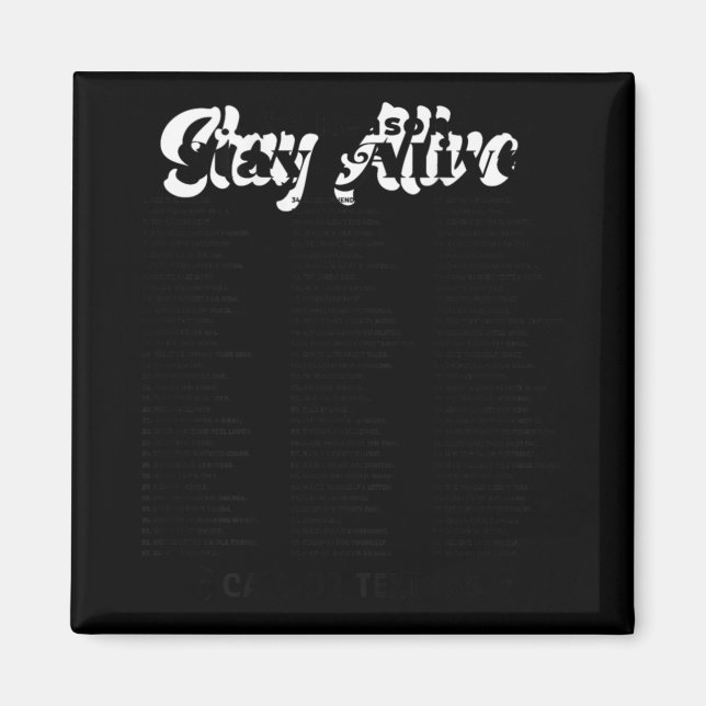 Aimant List Of 99 Reasons To Stay Alive Mental Health A  (Devant)