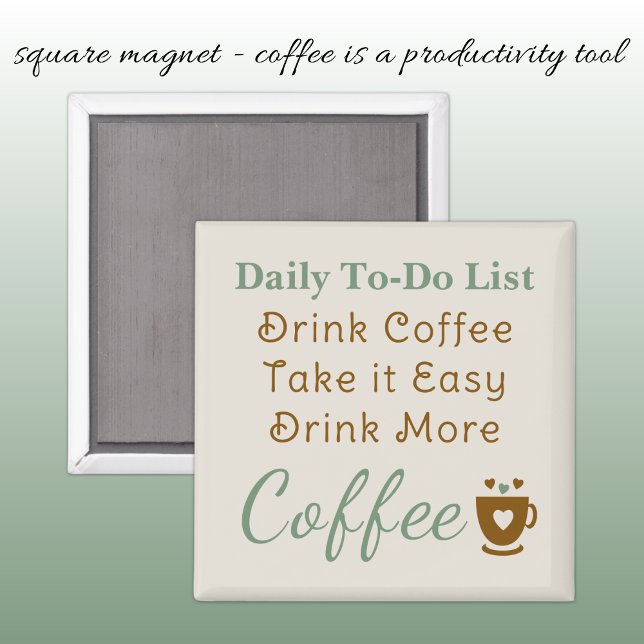 Aimant Liste de choses à faire pour les amateurs de café  (Créateur téléchargé)