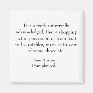 Aimant Liste de Courses de Jane Austen