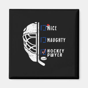 Aimant Liste de joueurs de hockey gentils et vilains Noël
