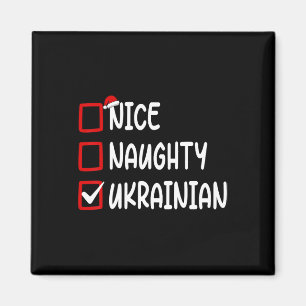 Aimant Liste de Noël Garçon Ukrainien Gentil Méchant