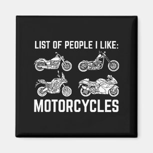Aimant Liste des personnes que j'aime Motocyclettes Pilot
