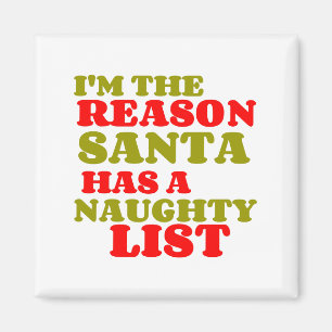 AIMANT LISTE DES RAISONS PÈRE NOËL NAUGHTY
