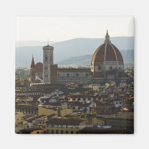 Aimant L'Italie, vue de Florence avec Basilica di Père