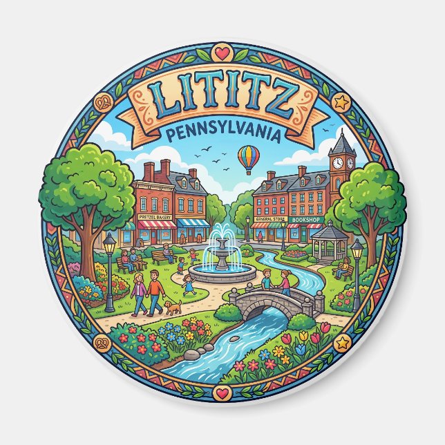 Aimant Lititz Pennsylvanie (Devant)