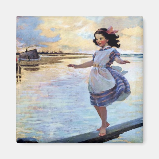 Aimant « Little Eml'y » par Jessie Willcox Smith (Devant)