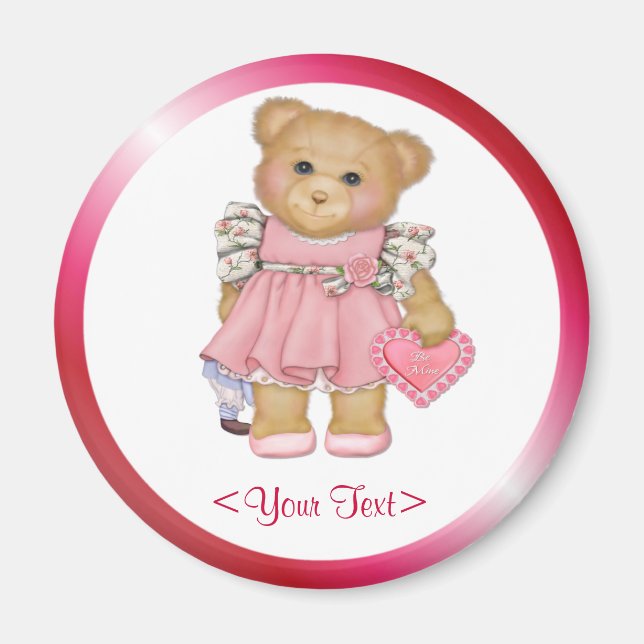 Aimant Little Love Teddy - Personnaliser texte (Devant)