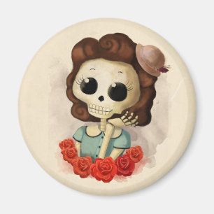 Aimant Little Miss Death et Roses