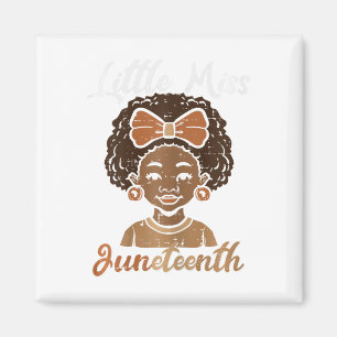 Aimant Little Miss JunetDix Black Afro Girl Toddler Gir