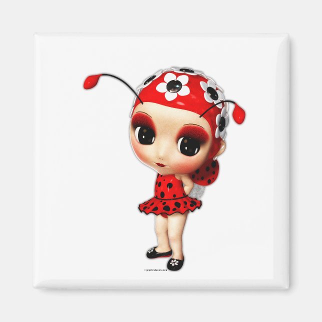 Aimant Little Miss Ladybug (Devant)