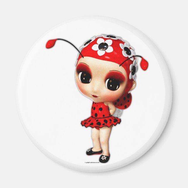Aimant Little Miss Ladybug (Devant)