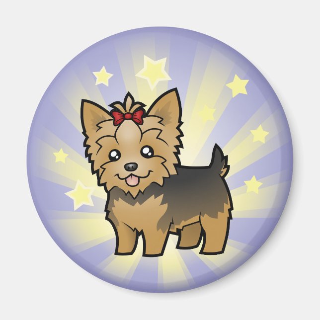 Aimant Little Star Yorkshire Terrier (cheveux courts et a (Devant)