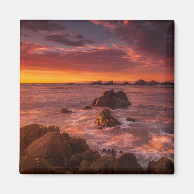 Aimant Littoral | Sunset Pacific Grove Carmel California (Devant)