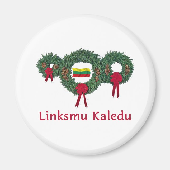 Aimant Lituanie Noël 2 (Devant)