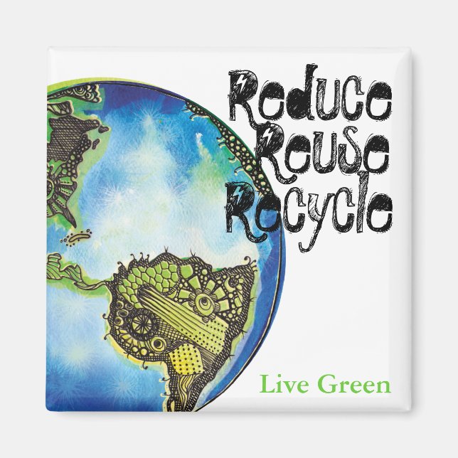 Aimant Live Green (Devant)