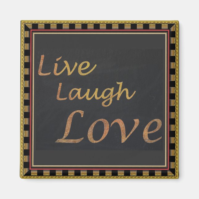 Aimant Live Laugh Love (Devant)