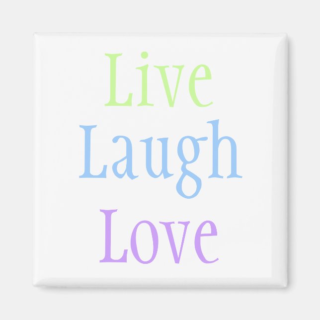 Aimant Live Laugh Love (Devant)