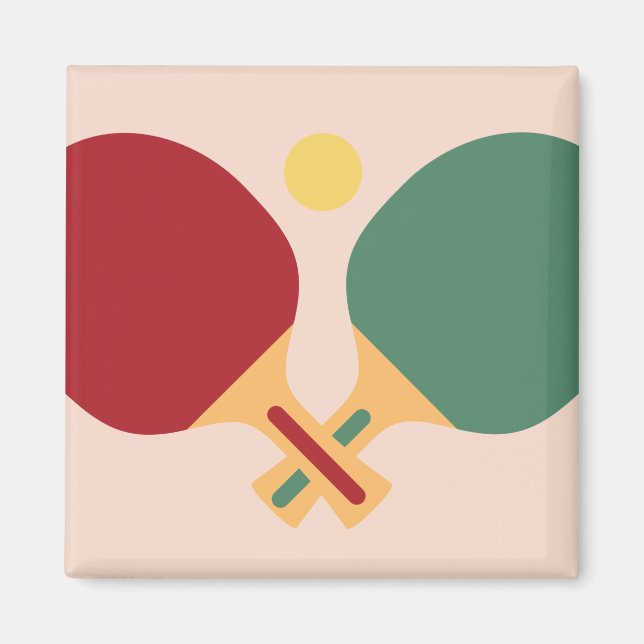 Aimant Live long play ping pong drôle ping pong paddle (Devant)
