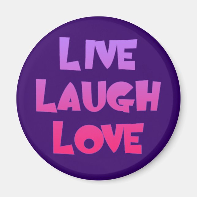 Aimant LIVE RIGH LOVE Tshirts, cadeaux (Devant)