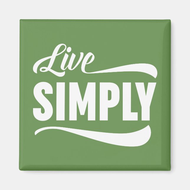 Aimant Live Simply Typographie (Devant)