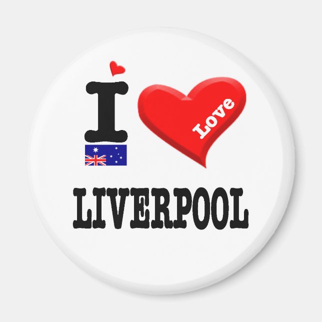 Aimant LIVERPOOL - I Love (Devant)