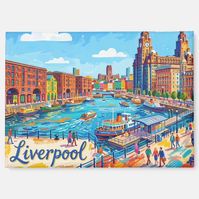 Aimant Liverpool Royaume-Uni (Recto)