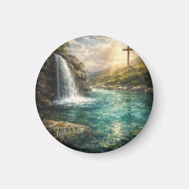 Aimant Living Water Christian Wall Art  (Devant)