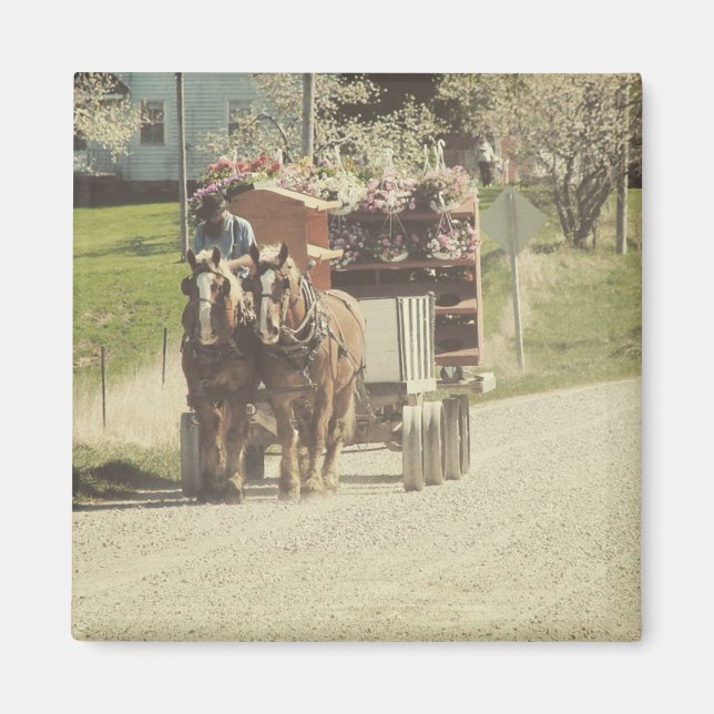 Aimant Livraison de fleurs (Devant)