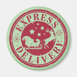 Aimant Livraison vintage d'Express du Père Noël