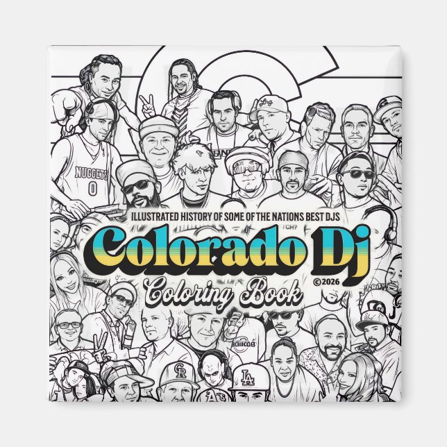 aimant livre de coloriage Colorado Dj (Devant)