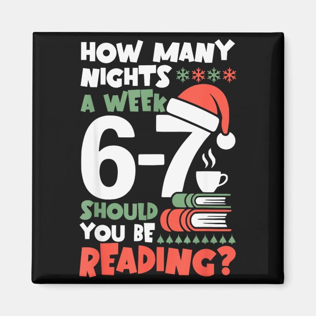 Aimant Livre de Noël drôle de lecture 67 Meme Englieacher (Devant)