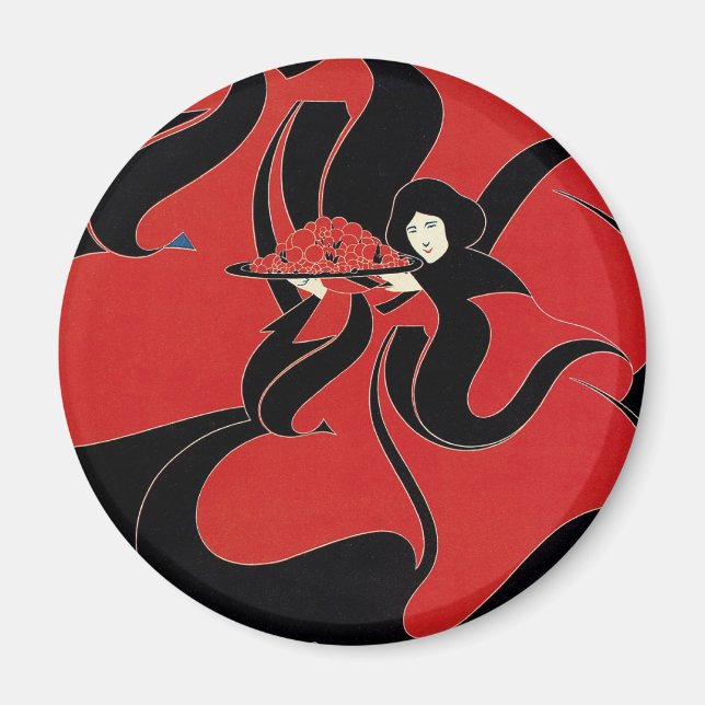 Aimant Livre de Thanksgiving Vintage Art Nouveau Chap (Devant)