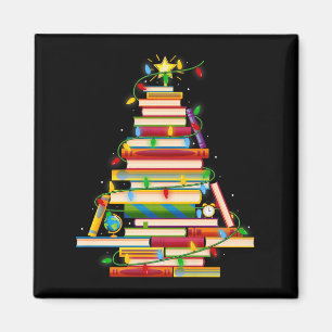 Aimant Livre lumières sapin de Noël amoureux des livres b