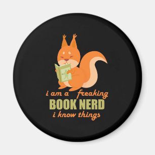 Aimant Livre Nerd écureuil